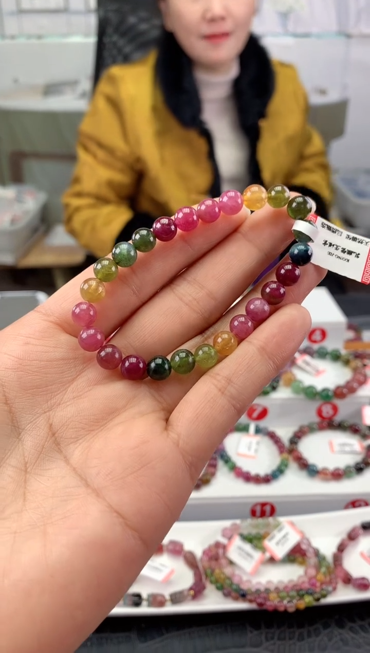 未镶嵌手串碧玺多样性发一条