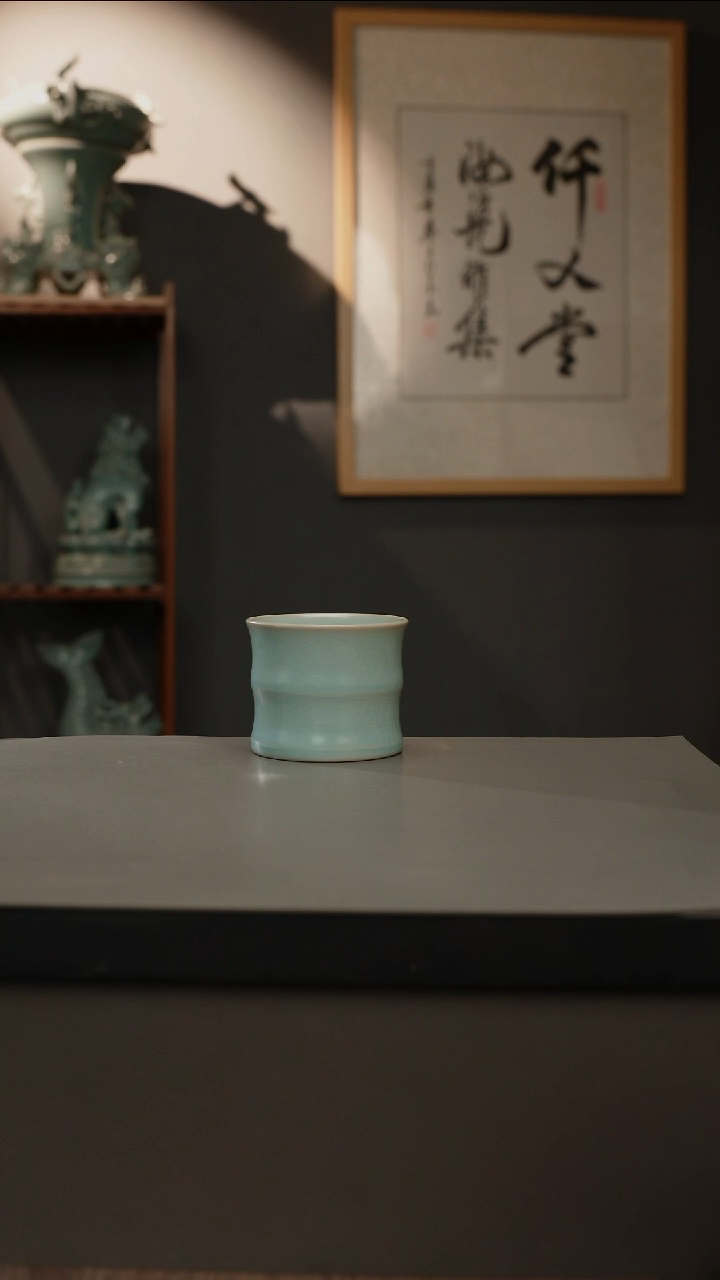 【闪购商品】杯仿古釉原矿  竹节杯