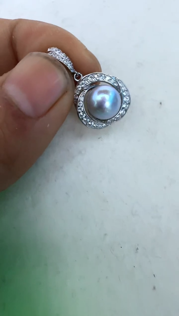 【闪购商品】海水珍珠颈饰银S925镶嵌吊坠