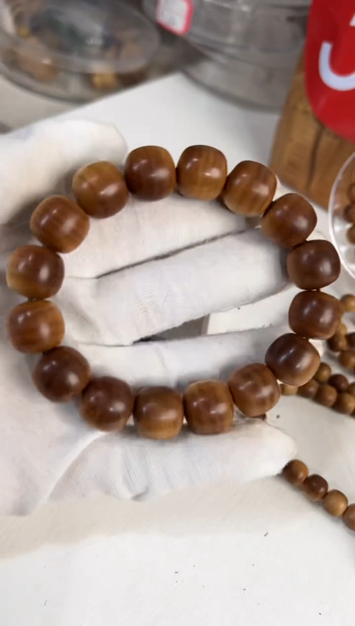 【闪购商品】檀香木手串/手链迈索尔老山檀13*14老型珠单圈手串