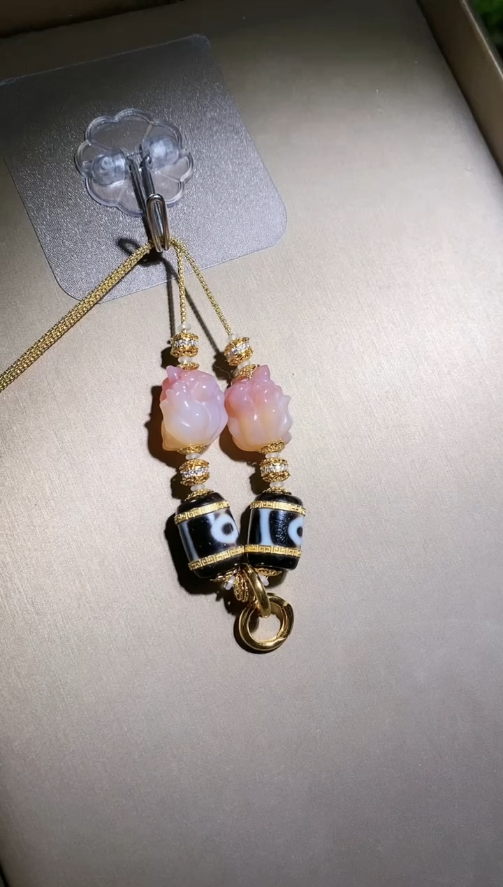 【闪购商品】玛瑙/玉髓颈饰未镶嵌X09658狐狐一套项链