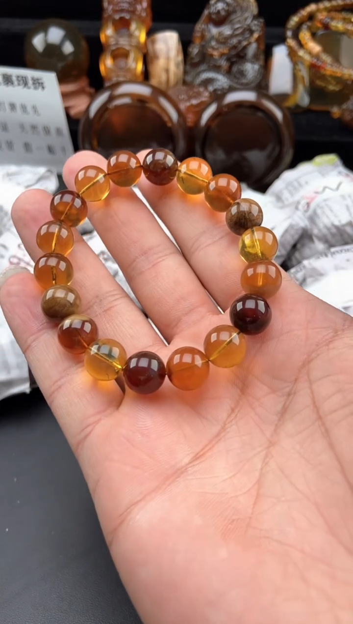 【闪购商品】琥珀手链未镶嵌多宝手串