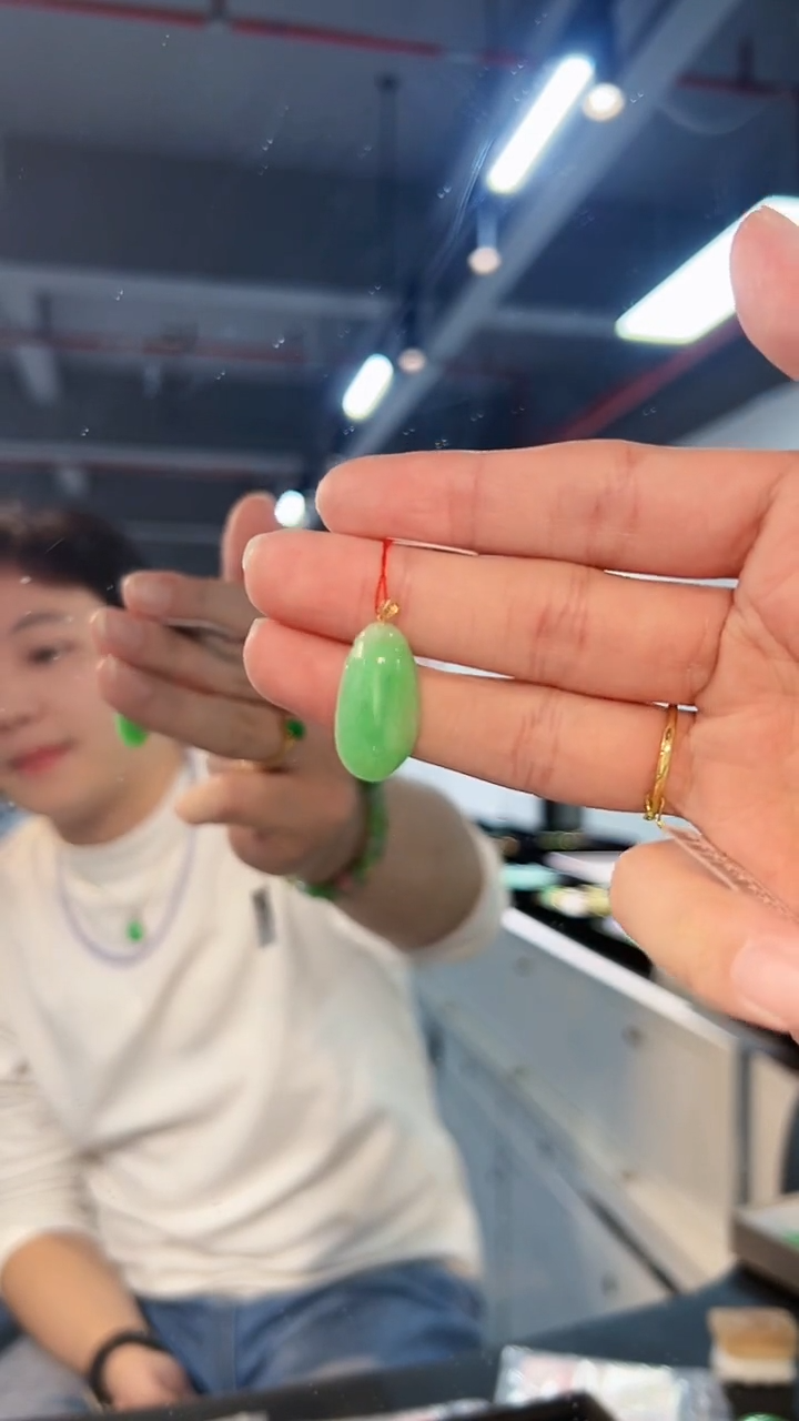 【闪购商品】翡翠颈饰18K金镶嵌缅料A货/支持复检/一件