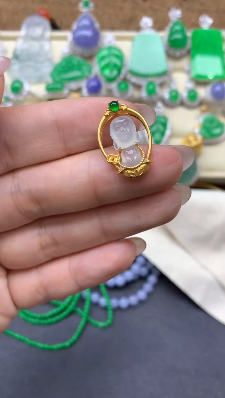 【闪购商品】翡翠颈饰18K金镶嵌286-中国好珍宝