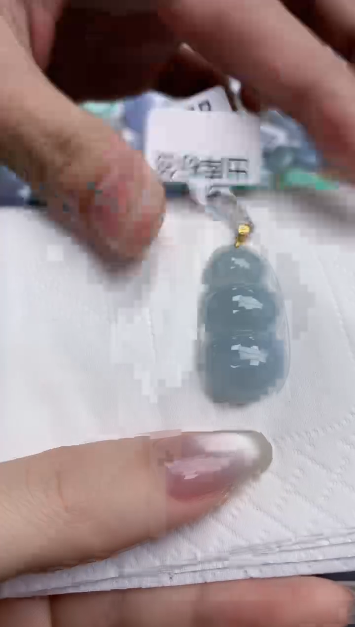 【闪购商品】翡翠颈饰18K金镶嵌天然缅甸翡翠A货