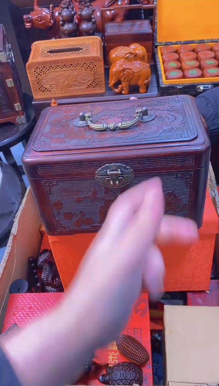 【闪购商品】木龙凤首饰盒直播推荐直播推荐