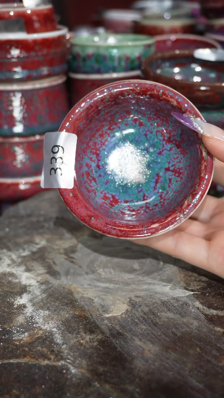 摆件陶精品窑变钧瓷茶器