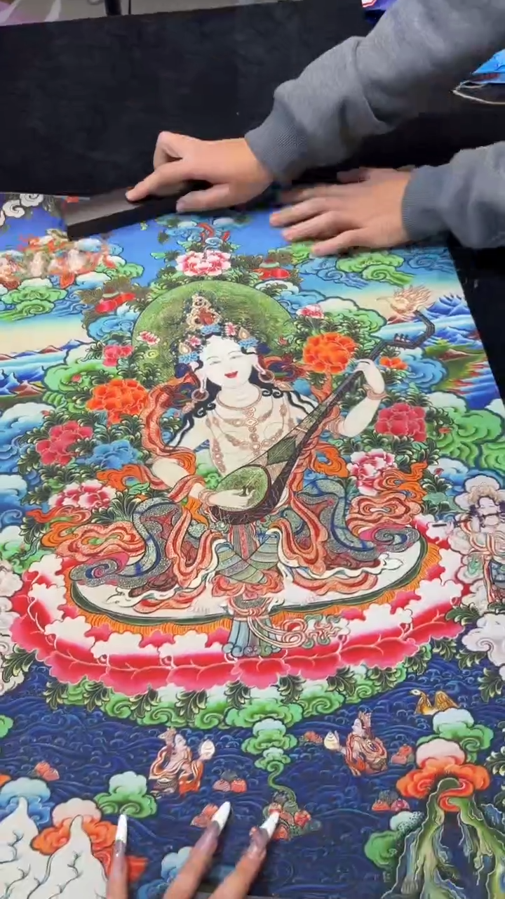 装裱画手绘唐卡藏艺阁 TK16005