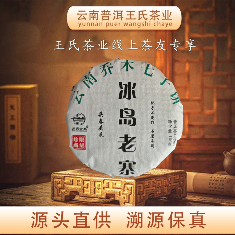 2022年冰岛老寨生茶100克/饼头春头采