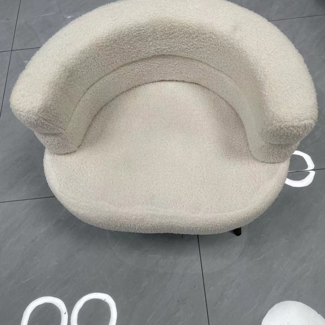 随机发网红椅羊羔绒懒人沙发椅单人客厅卧室椅子梳妆凳GZG