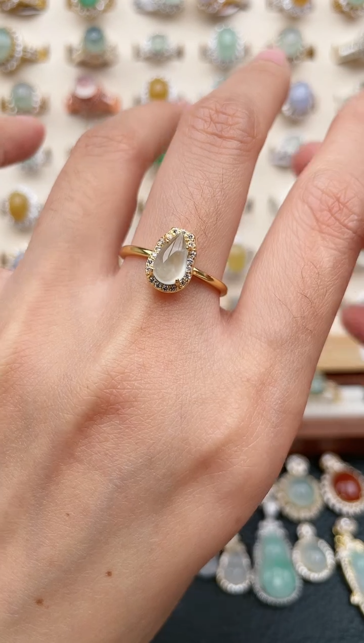 【闪购商品】翡翠戒指银S925镶嵌1111