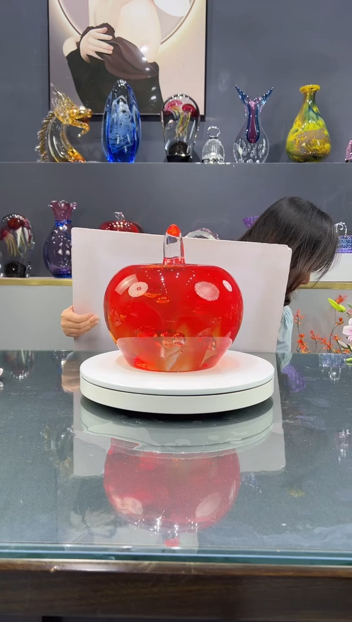 手工艺品琉璃贝***宝  水晶琉璃苹果1个