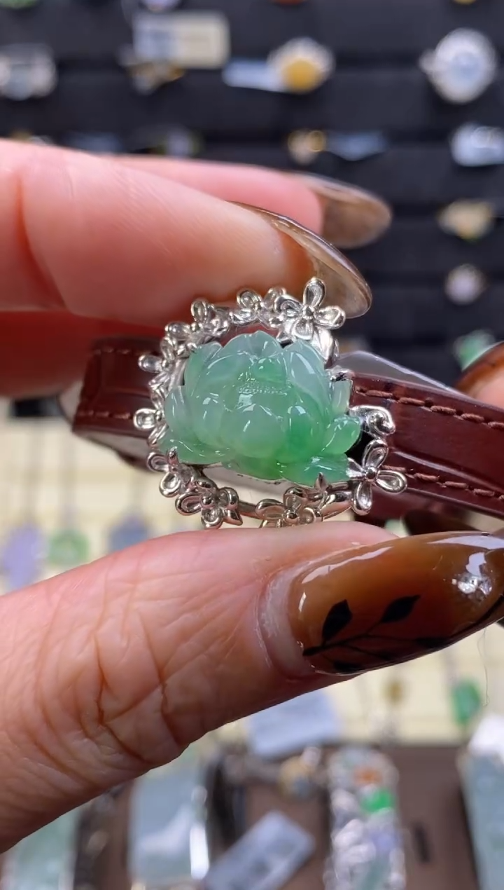 颈饰银S925镶嵌翡翠18246