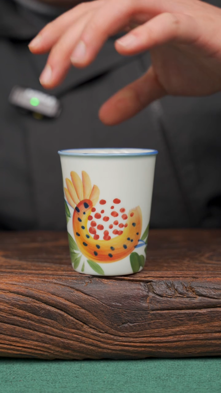 【闪购商品】瓷片11寻一缕瓷香杯釉下手工手绘瓷器