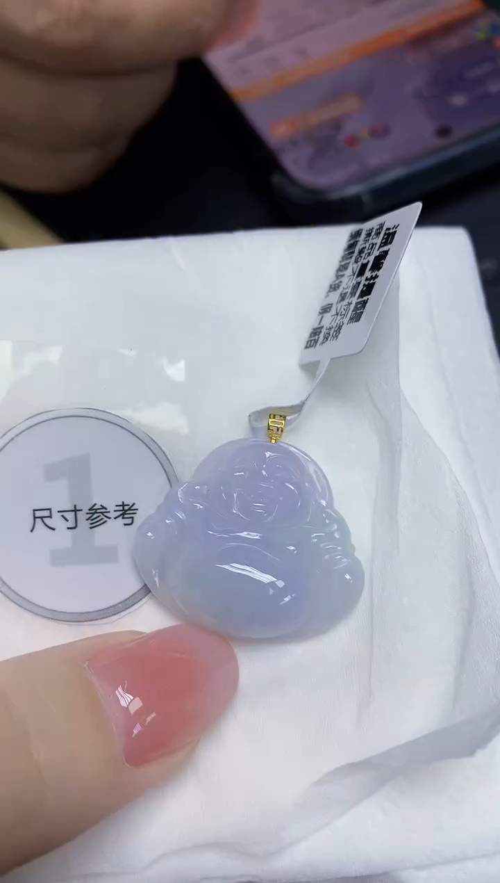 颈饰18K金镶嵌翡翠天然缅甸翡翠A货多样性发一件