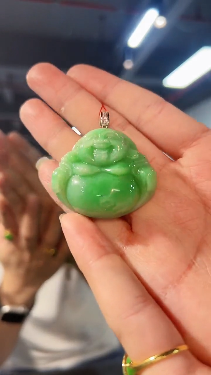 【闪购商品】翡翠颈饰18K金镶嵌缅料A货/支持复检/一件
