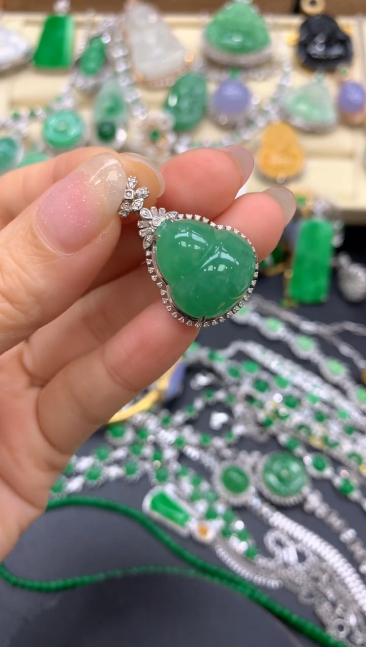 【闪购商品】翡翠颈饰18K金镶嵌499-中国好珍宝