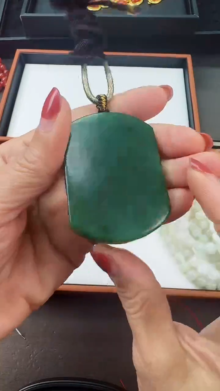 【闪购商品】和田玉（碧玉）吊坠未镶嵌无事牌