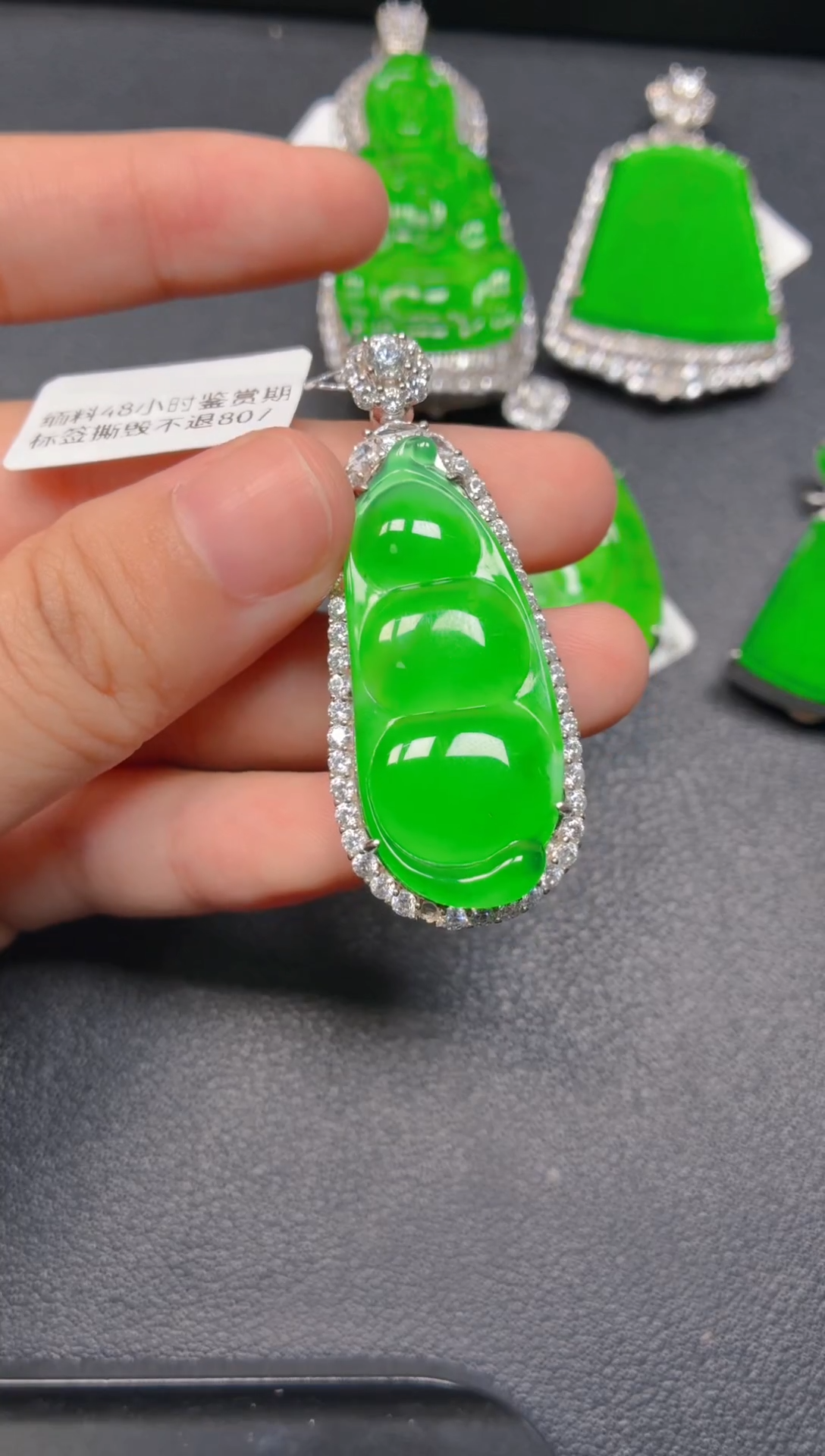 颈饰银S925镶嵌翡翠1