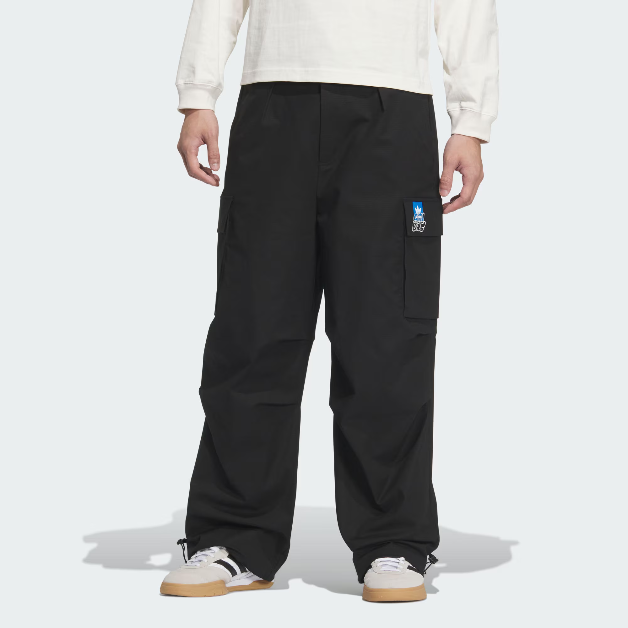 adidas/阿迪达斯三叶草男款 经典百搭抽绳束脚工装运动裤KA8012