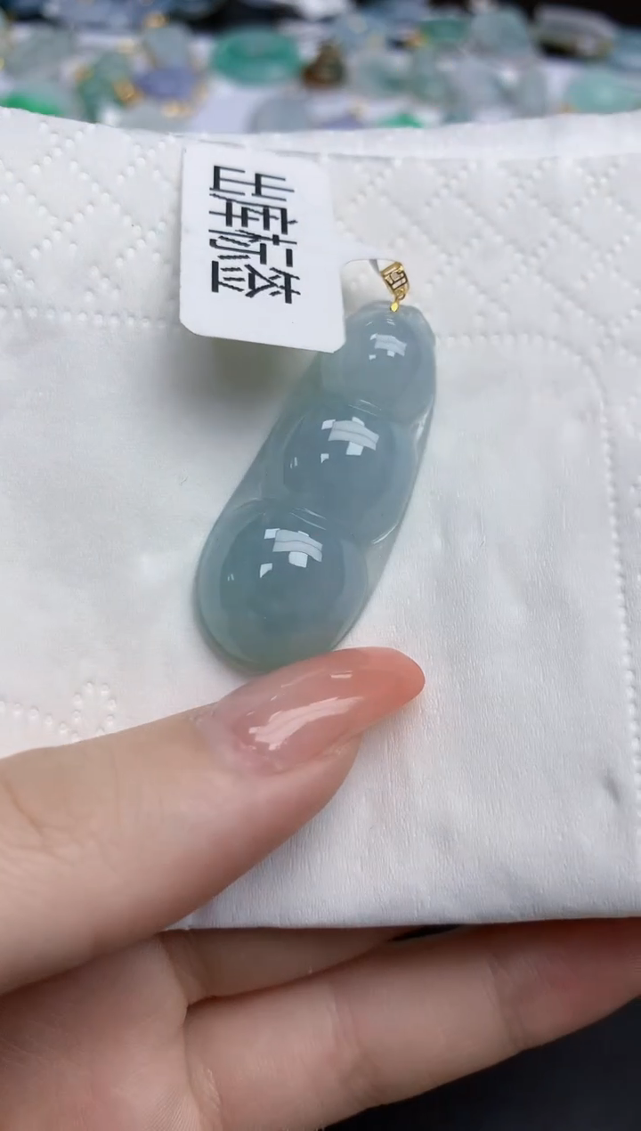 【闪购商品】翡翠颈饰18K金镶嵌天然缅甸翡翠A货