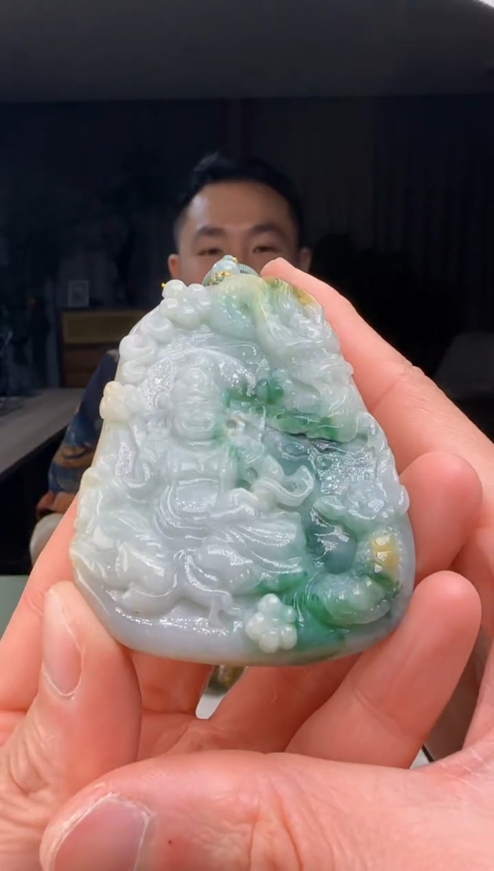 【闪购商品】翡翠吊坠(不含链)未镶嵌DY@@960Q3J08929