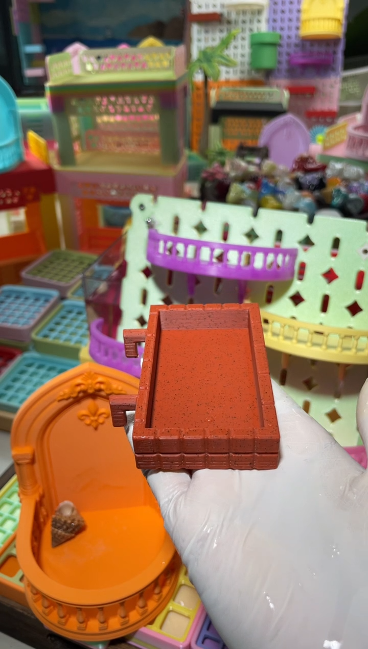 背景板小配件，反砖砖红色1块