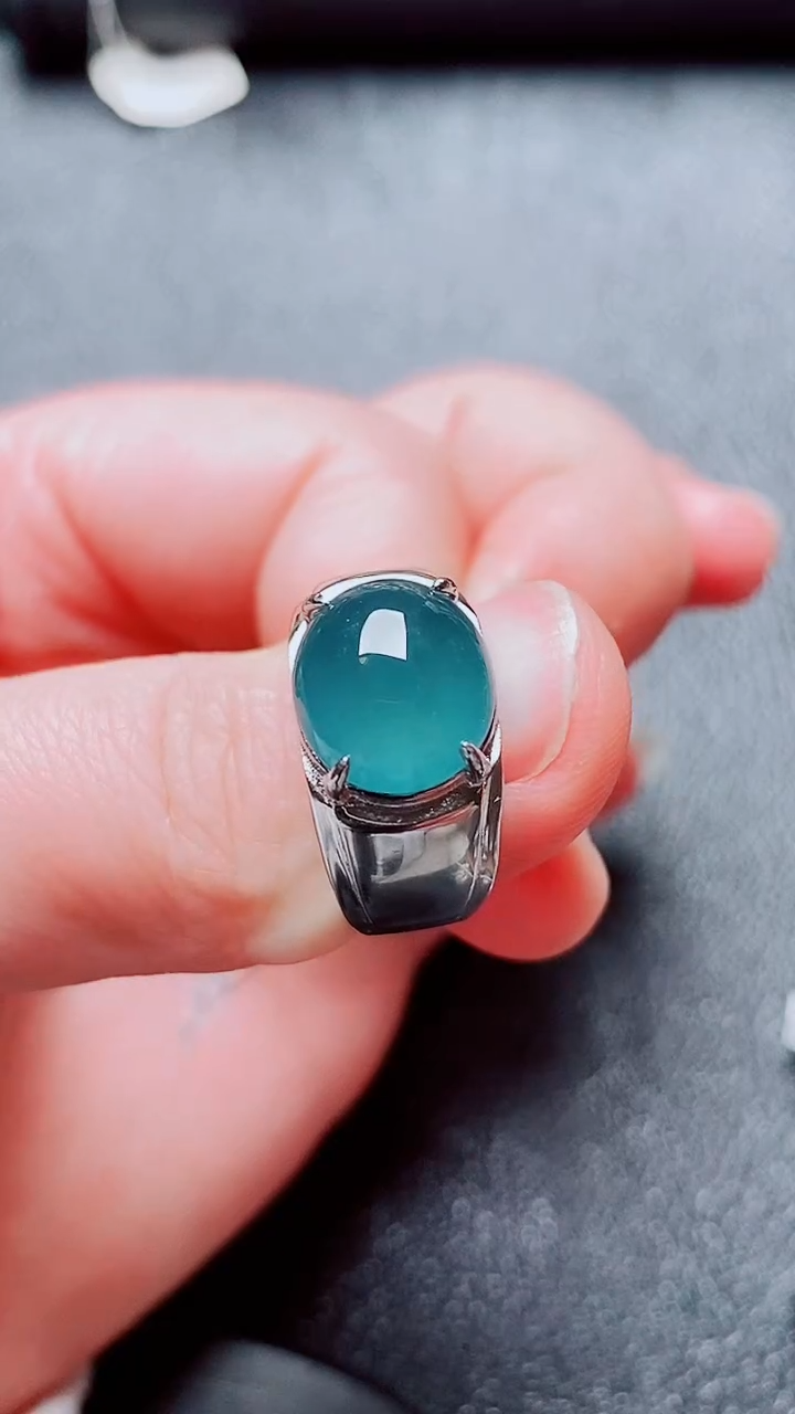 银S925镶嵌戒指翡翠1111