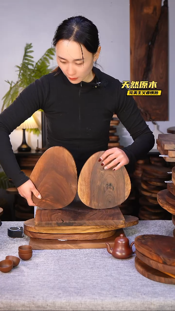 木北美黑胡桃原木.干裂疤结不属于商品质量问题完美主义者慎拍