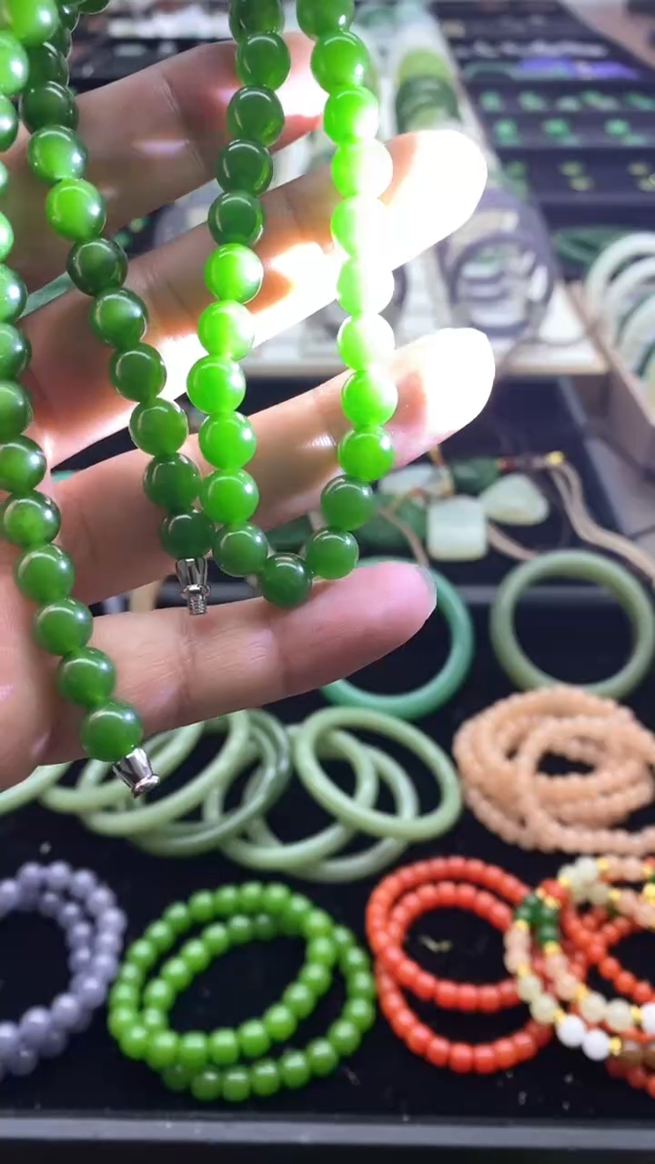 【闪购商品】和田玉（碧玉）未镶嵌项链8mm