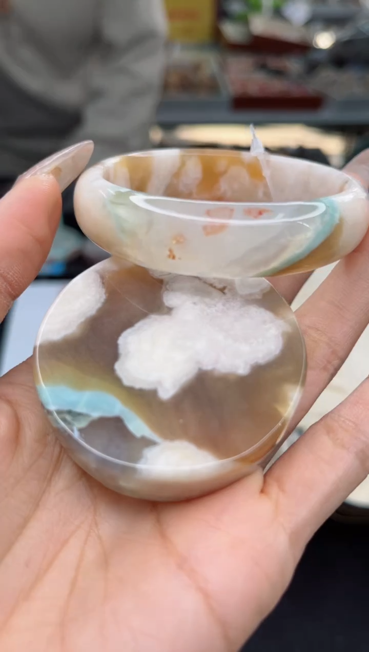 【闪购商品】石英质玉手镯未镶嵌53圈口（赠品镯心）3572056