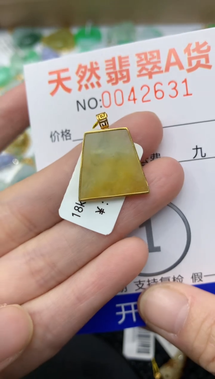 【闪购商品】翡翠颈饰18K金镶嵌11111111