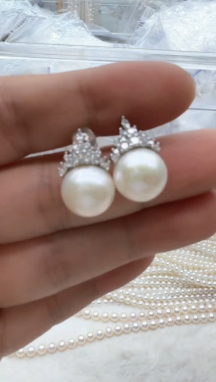 【闪购商品】淡水珍珠耳饰银S925镶嵌清货