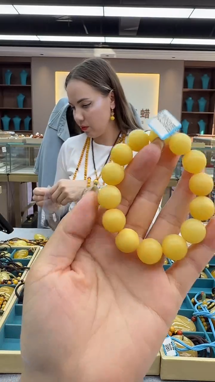 手链琥珀未镶嵌376秒拍号 假一罚三 14mm