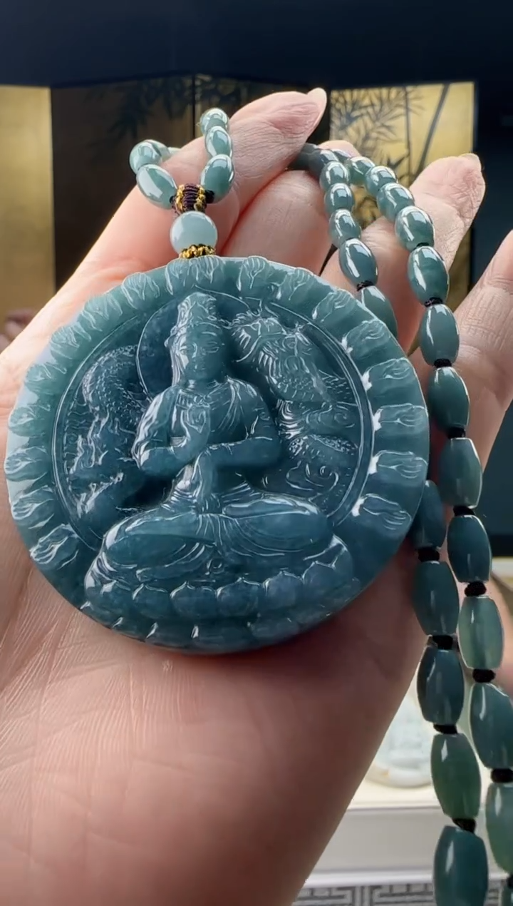 【闪购商品】翡翠吊坠(赠链)未镶嵌多样性发一YJ@@60B7J11765K