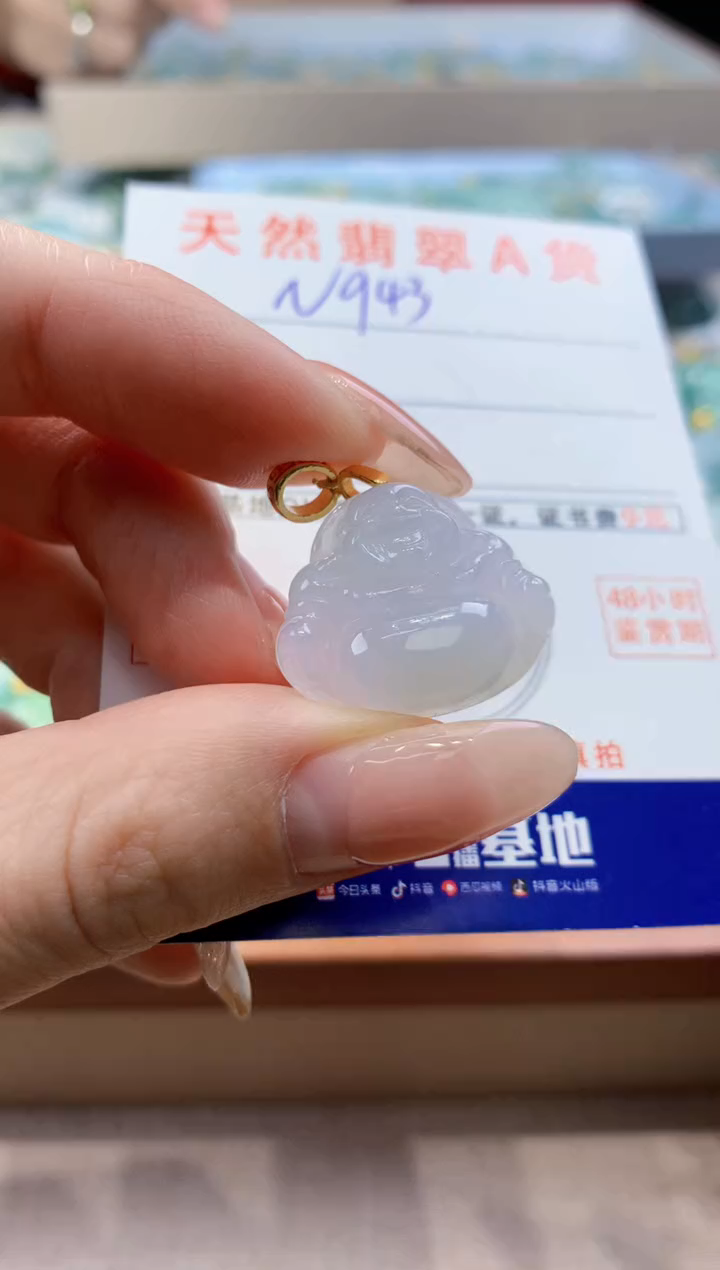 颈饰未镶嵌翡翠天然翡翠挂件  