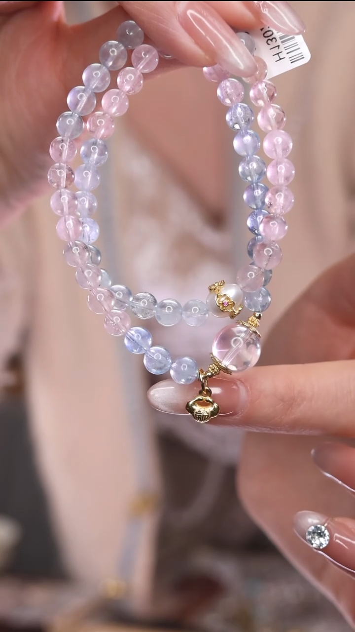 【闪购商品】绿柱石（摩根石）手链未镶嵌摩根石双圈手链