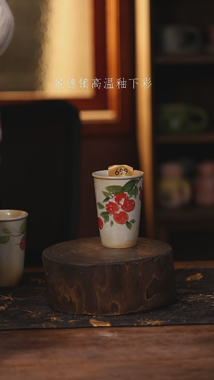 陶瓷 景德镇高温釉下手绘陶瓷@L699@