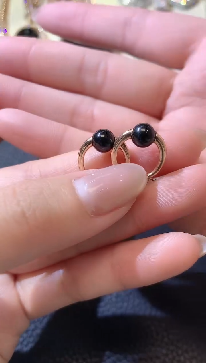 【闪购商品】翡翠耳饰18K金镶嵌B4翡翠