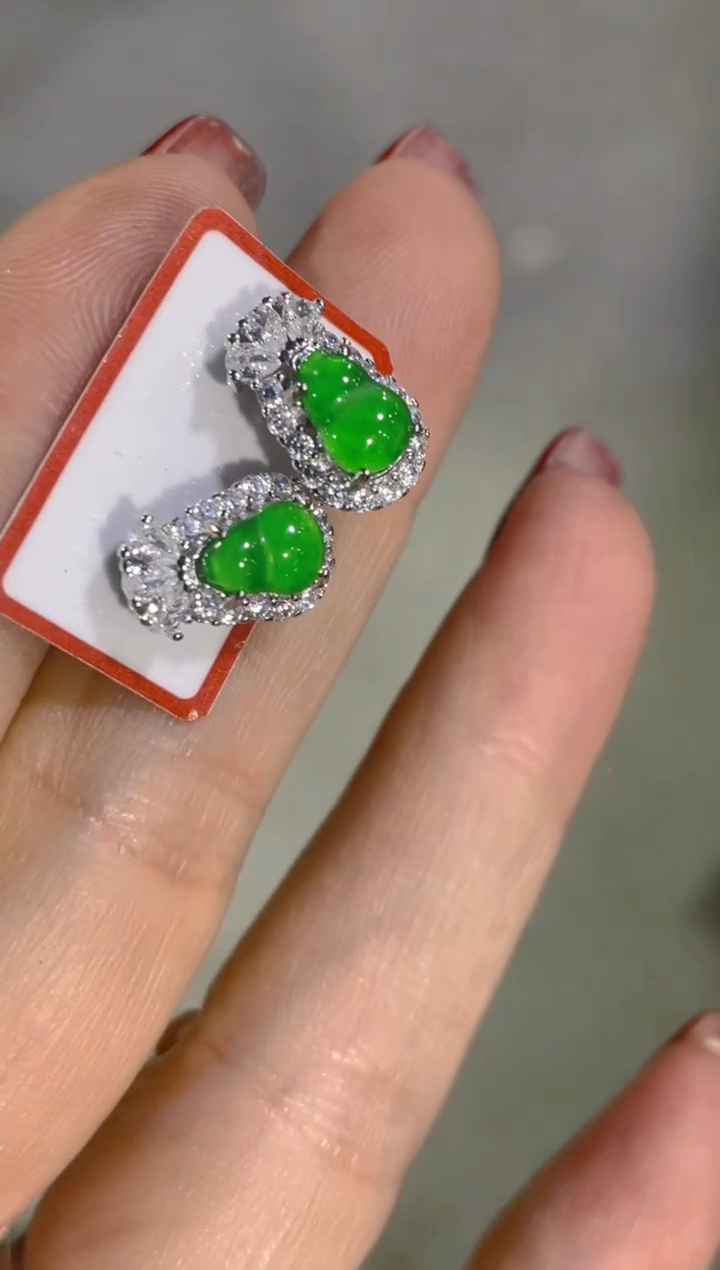 【闪购商品】翡翠耳饰未镶嵌天然A货翡翠（多样性发货拍一发一）