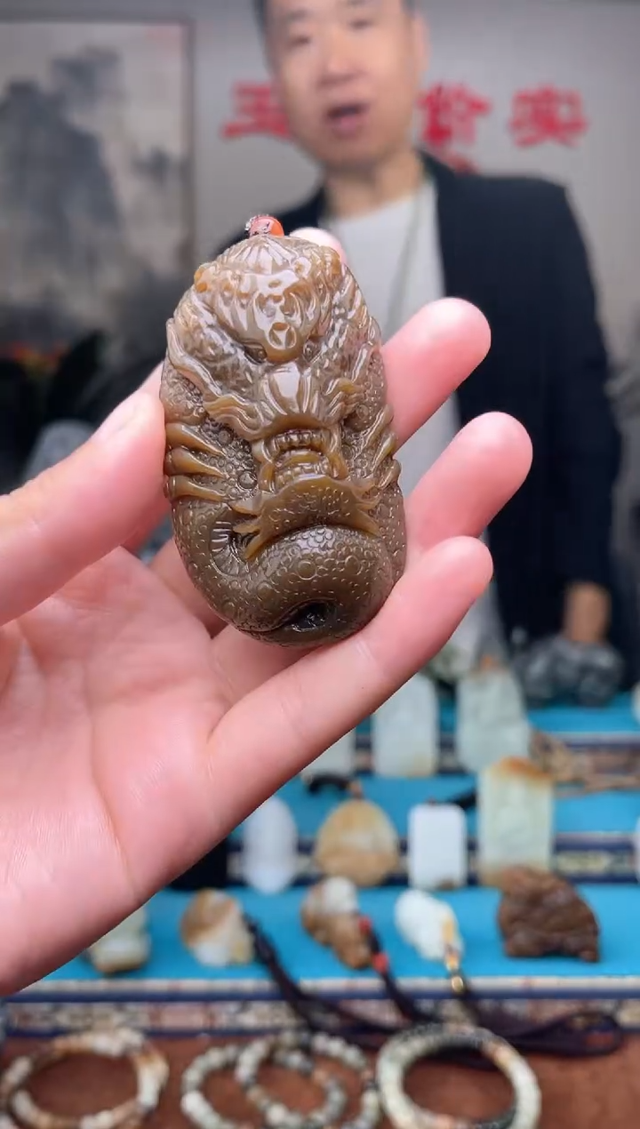 和田玉未镶嵌挂件1