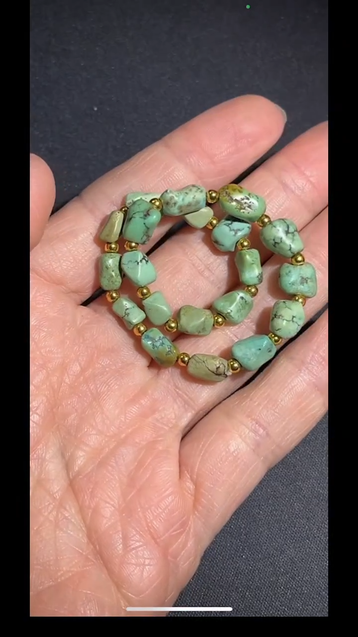 未镶嵌绿松石手串pz420-4老松石手串