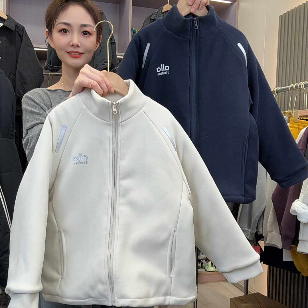 【加棉加厚防风保暖】儿童加绒外套 男女童立领 中大童冬款童装