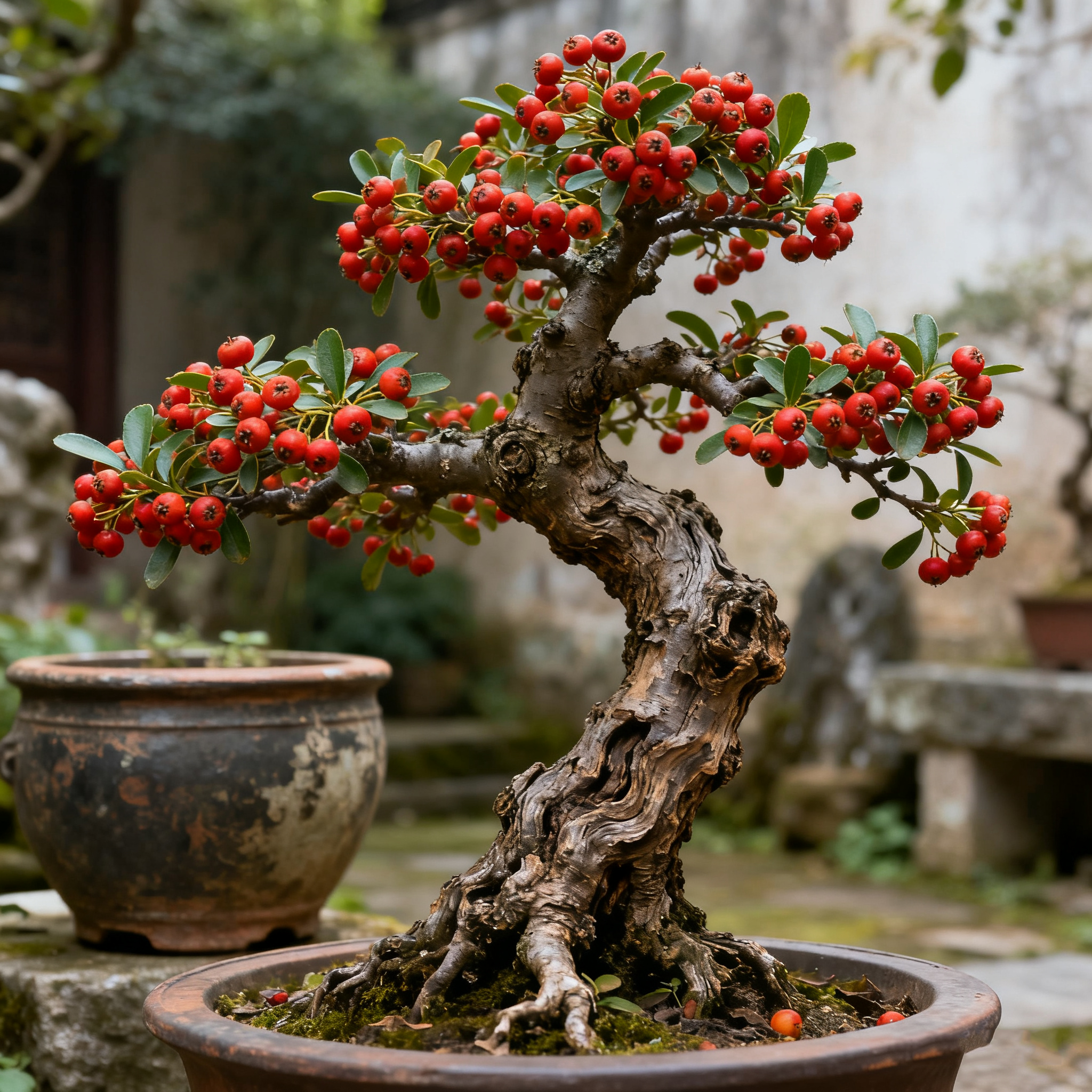 火棘果盆栽室内外吉祥果四季观赏植物水红子火把果绿植一物一拍