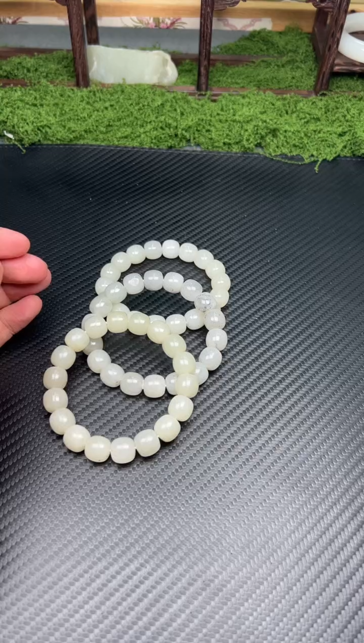 未镶嵌手串和田玉黑山微色差卡12多样性发货拍一发一L（福利品）