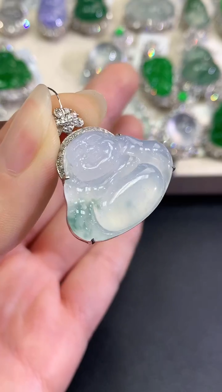 【闪购商品】翡翠颈饰18K金镶嵌D31  