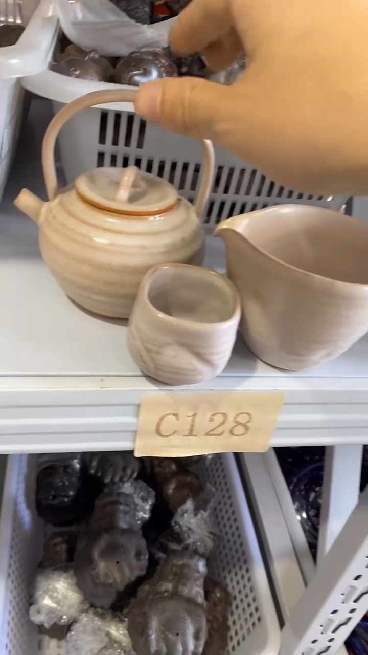 瓷片壶+1杯+公道陶瓷茶具茶器