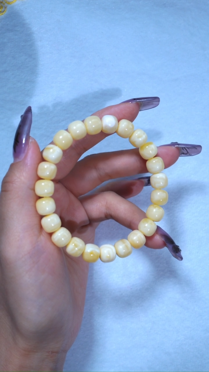 【闪购商品】蜜蜡手链未镶嵌9.2mm福利满蜡爆浓奶白