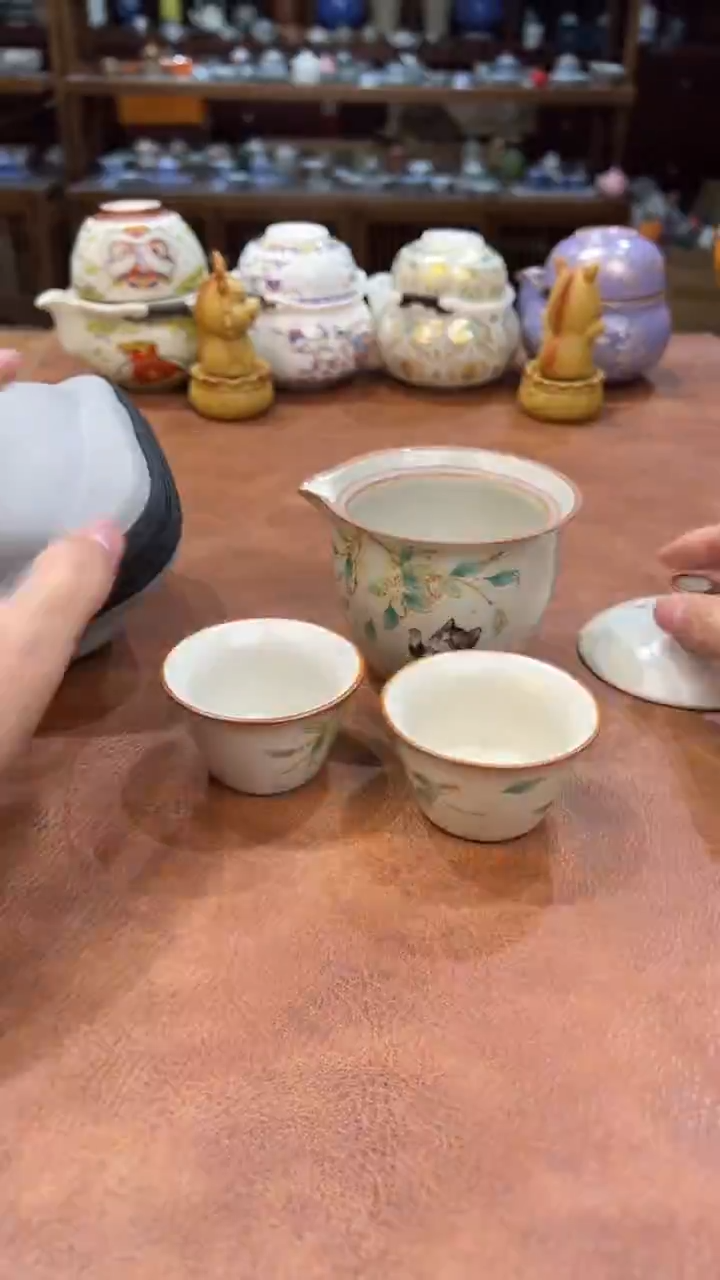 真的很便宜会开片的旅行茶具