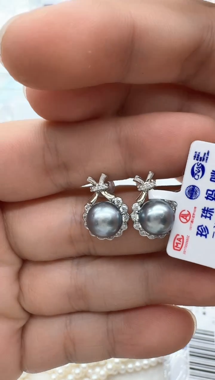 【闪购商品】海水珍珠耳饰银S925镶嵌清货